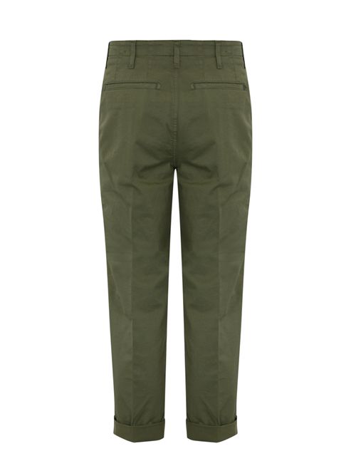 Pantaloni Zyan Carrot in gabardina compact Verde DONDUP | UP521 GS0096U PTD606